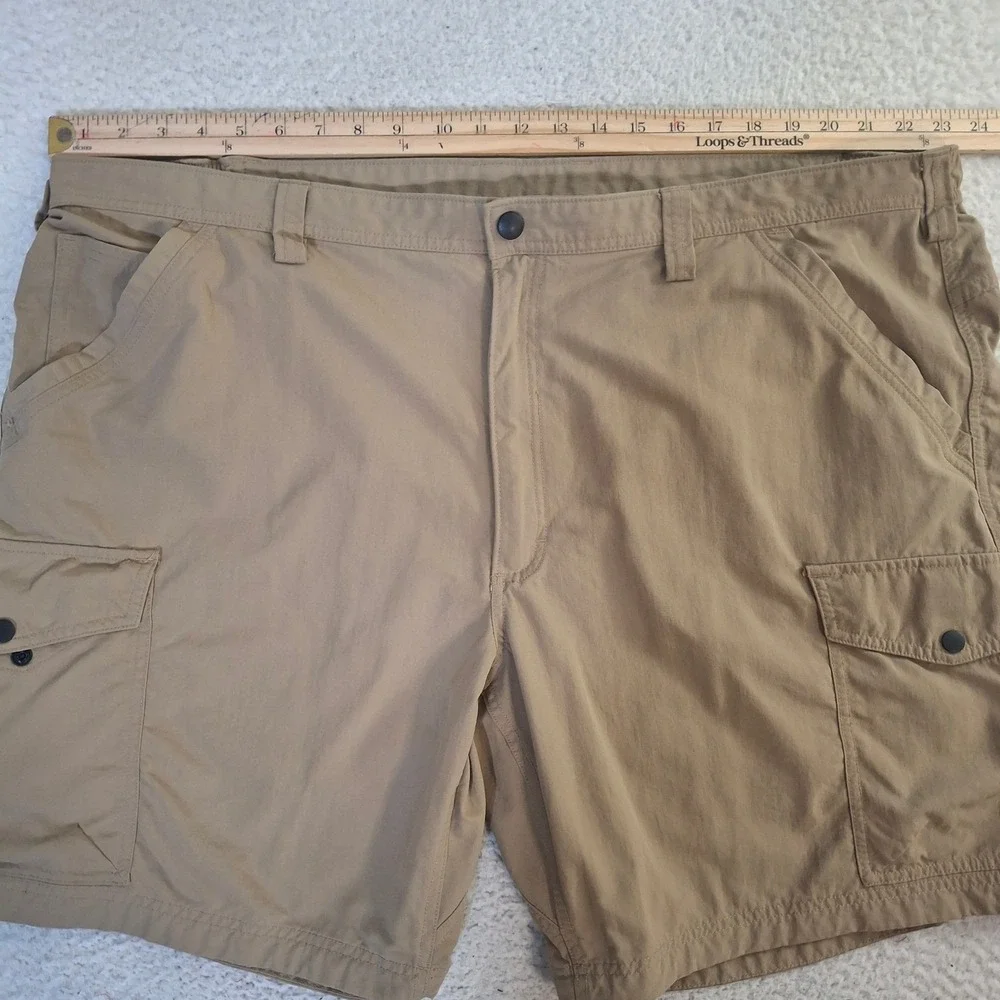 Duluth Trading Co Men's 48* Dry on the Fly Cargo Shorts‎ Khaki Nylon Hiking 9in